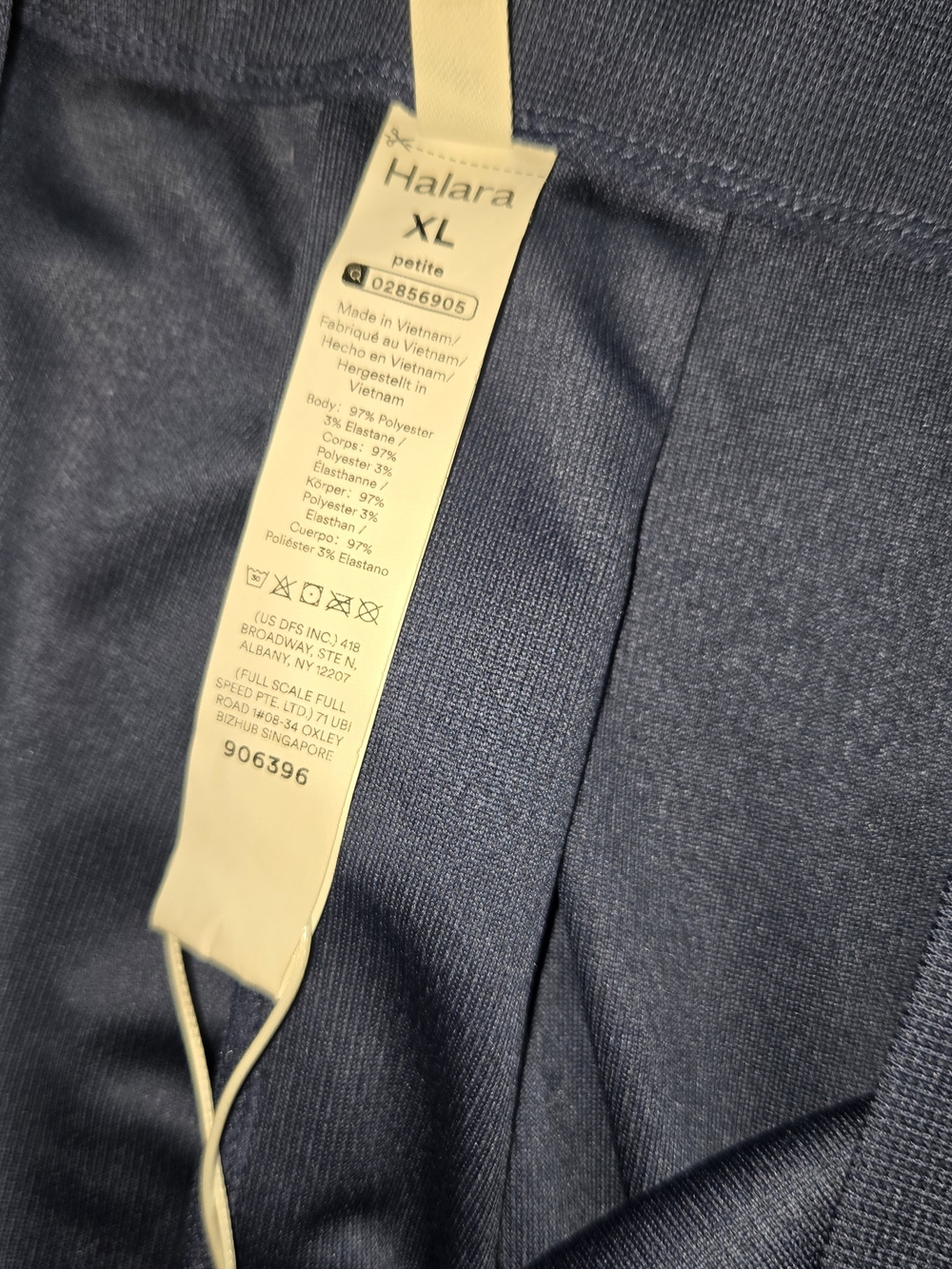 HALARA Navy Wide-Leg Overall Jumpsuit with Adjustable Ties - Picture 4 of 6